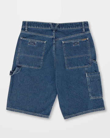 Volcom Labored Denim Utility Short - Indigo Ridge Wash